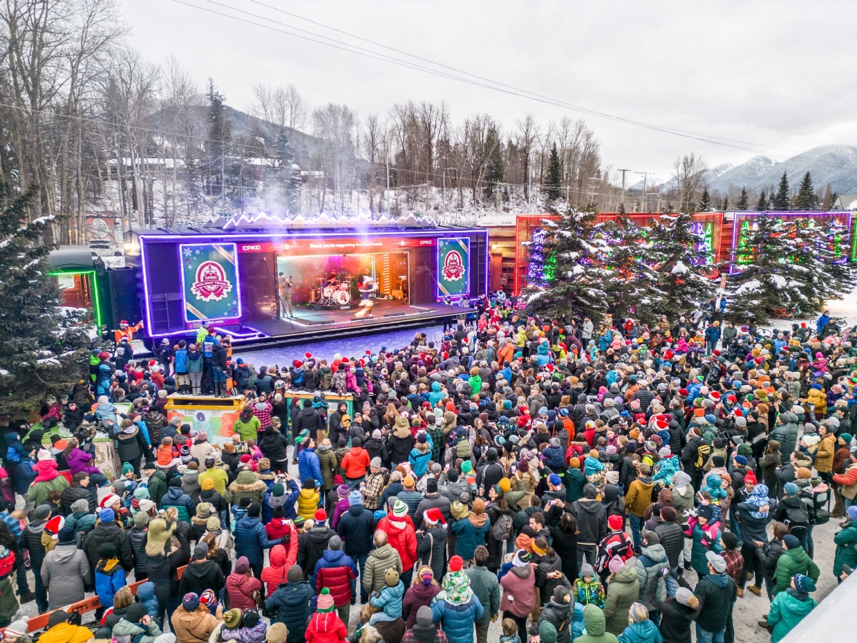 CPKC Rail Holiday Train in Fernie