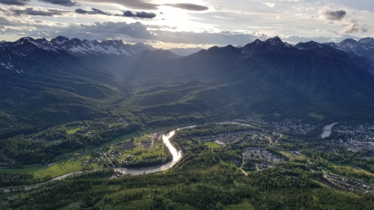 Aerial view of the Elk River Valley - Image: Destination BC/Toby Stier