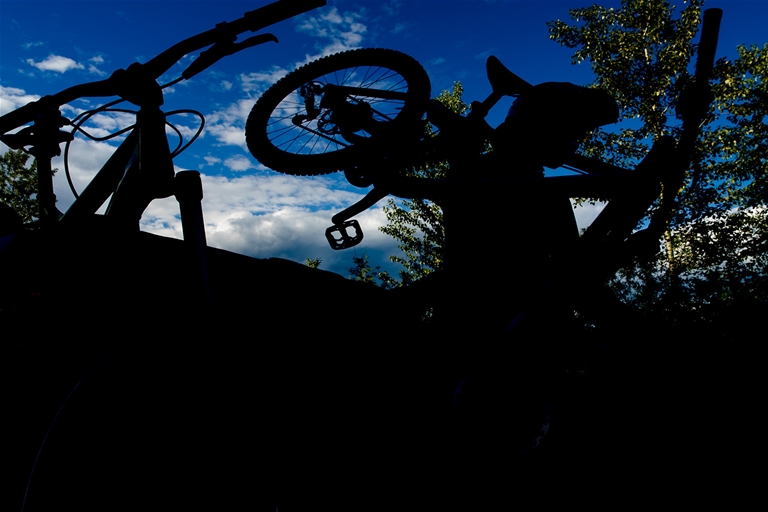 Preparing to ride Dirt Diggler Trail 