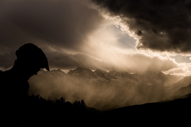 Mountain biker in Fernie