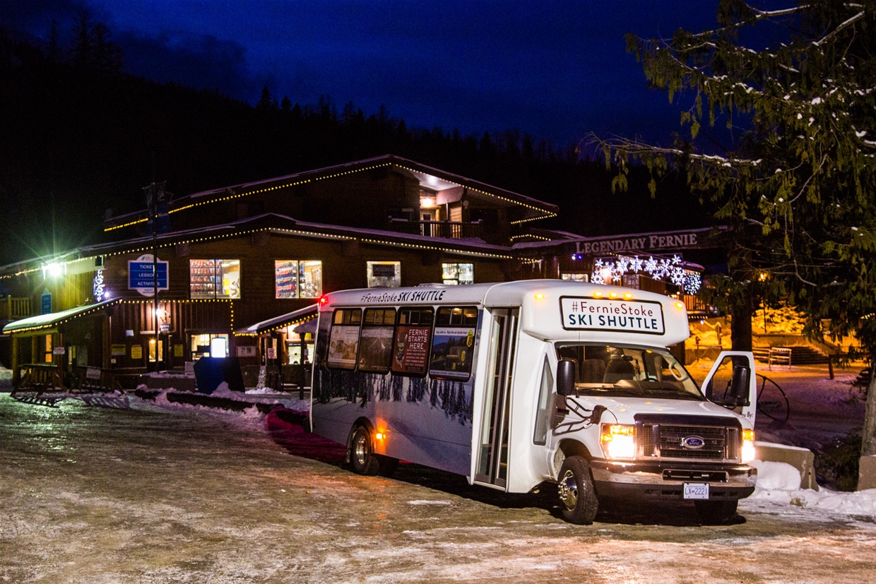 The #FernieStoke Ski Shuttle