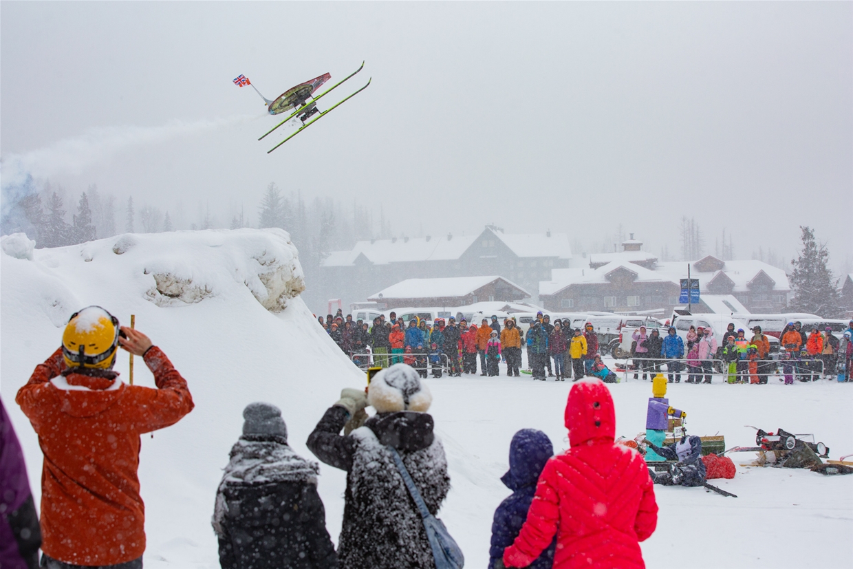 Flying high at the Raging Elk Dummy Downhill