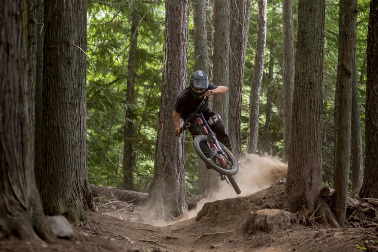 Rider Matt Dennis at the Fernie Bike Park