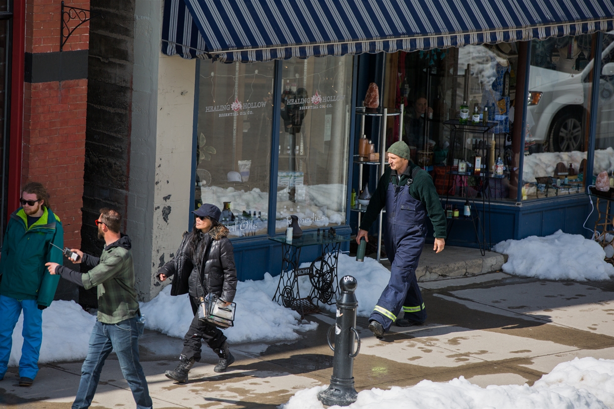 Liam Neeson in Fernie shooting for movie HARD POWDER