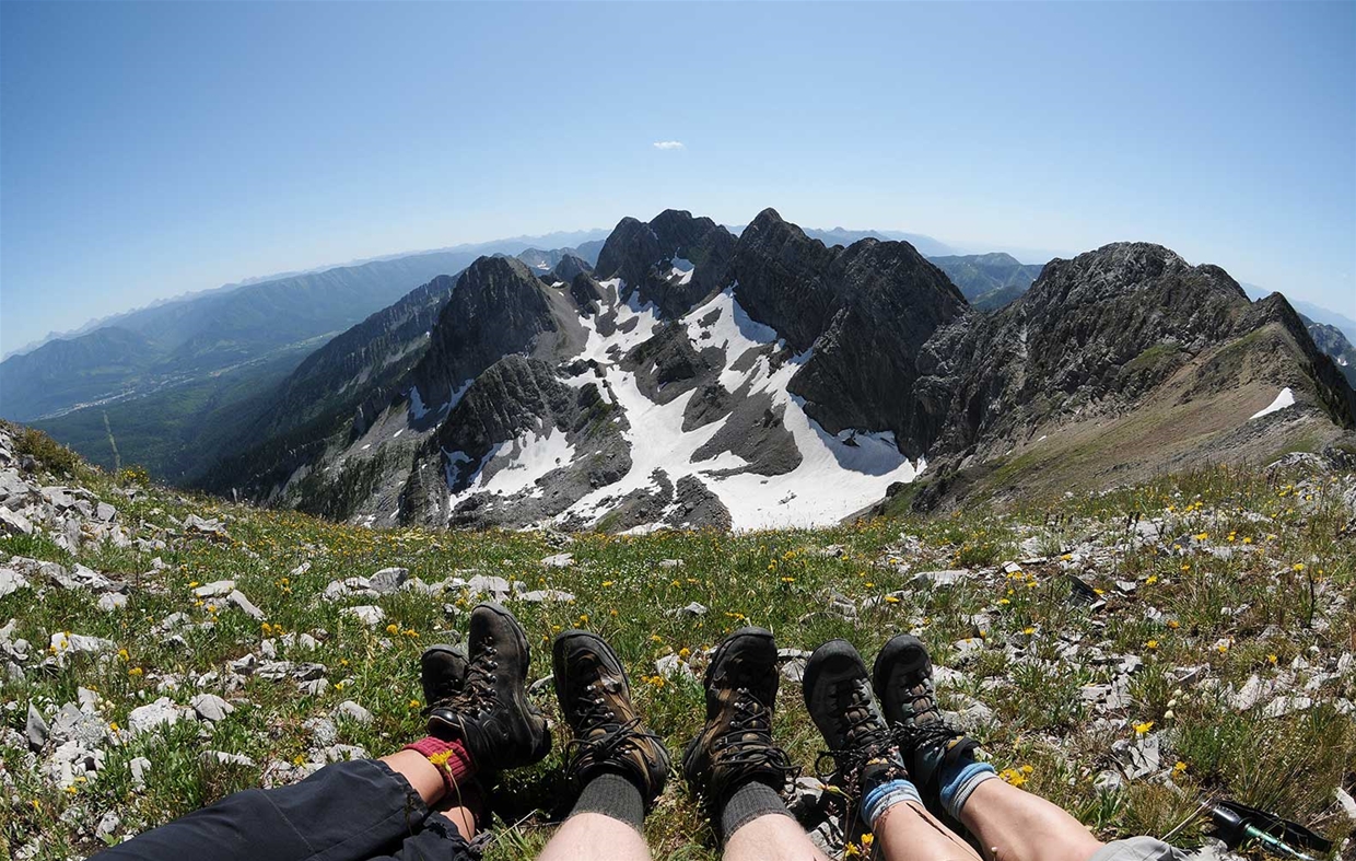 Taking in the views of Fernie's majestic Rocky Mountains - Big White Peak