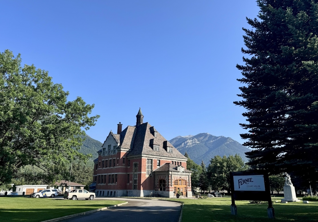 Looking North from the Fernie Courthouse. 8.48am, Thursday, July 24th, 2025.