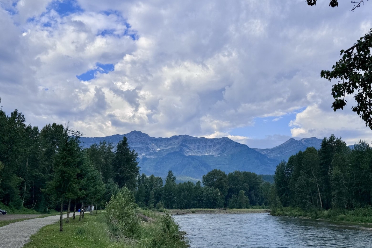 The Lizard Range from the Elk River, looking Southwest. 8.40am, Thursday, July 17th, 2025.