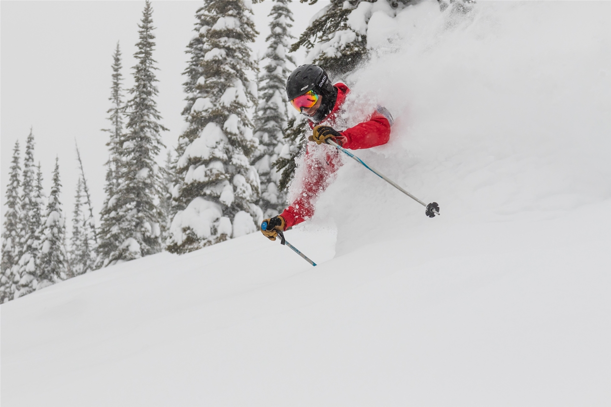 Deep powder day at Island Lake Lodge