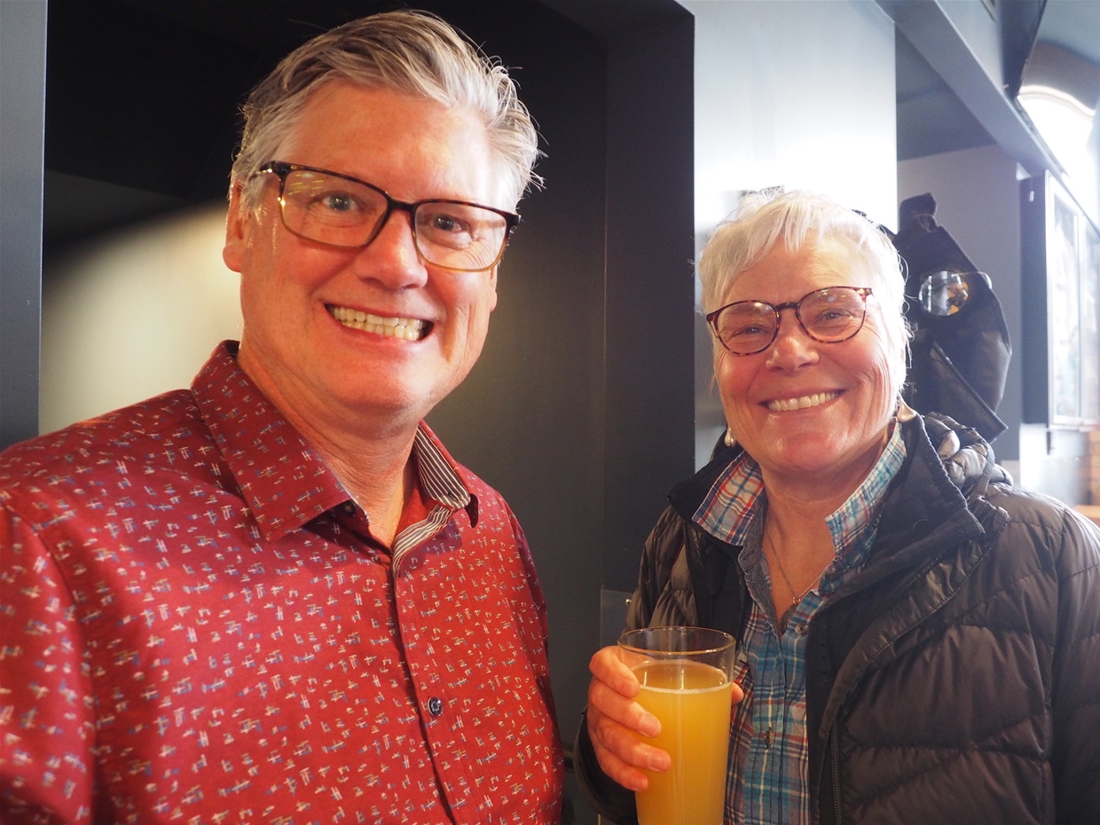 Representatives from Elk River Alliance and Wildsight at the social event