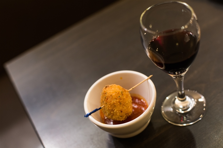 Risotto-stuffed Arancini rice balls