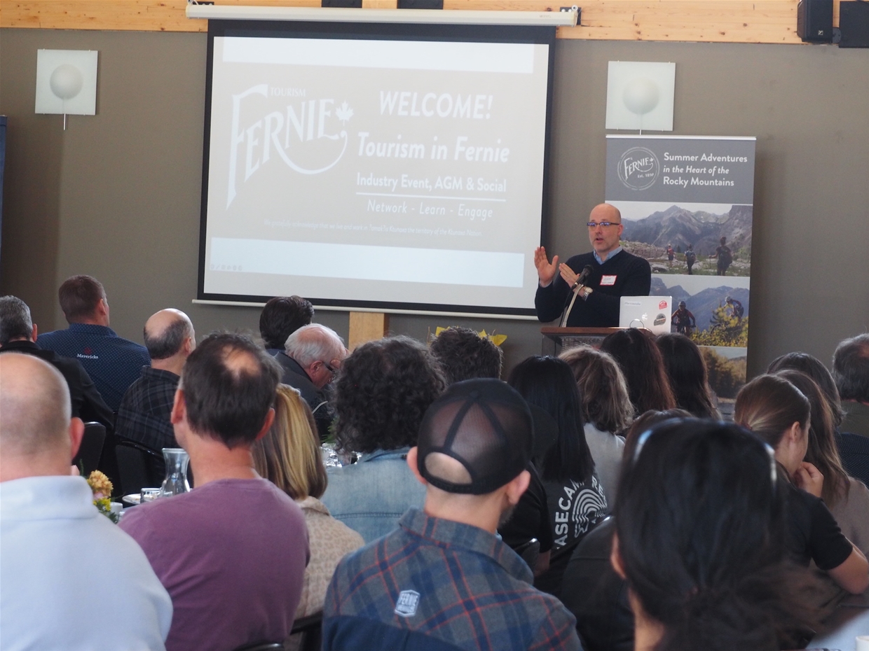 Kirby Brown speaking at AGM Tourism Event 2023