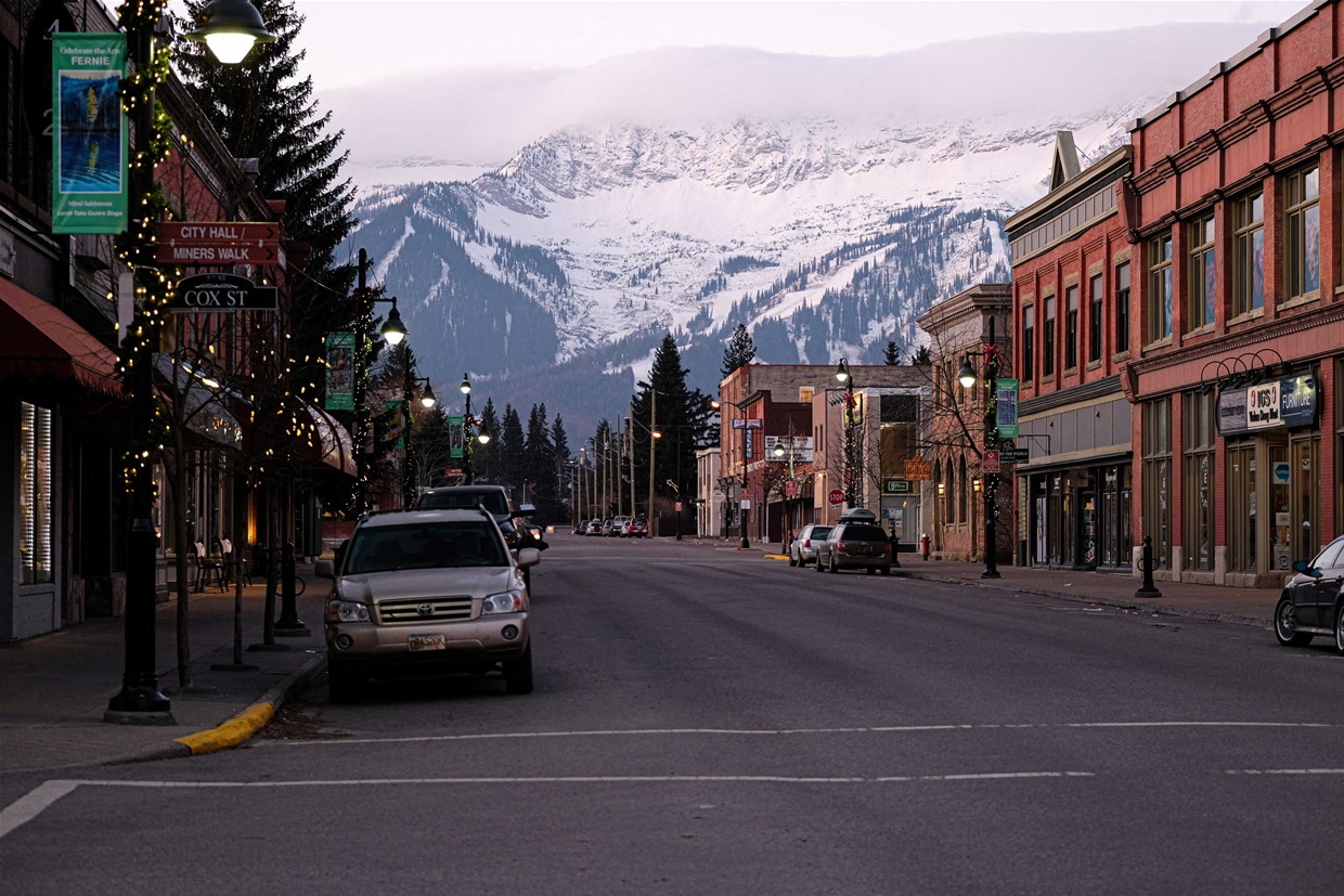 Downtown Fernie in November
