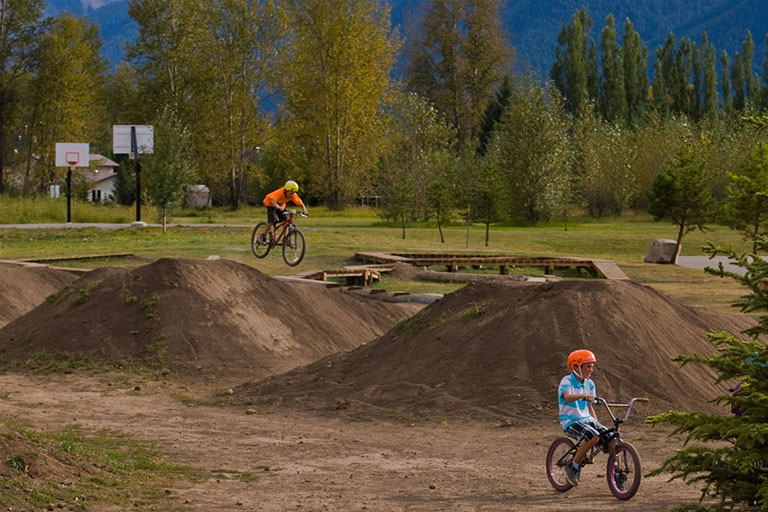 Dirt jump park in town