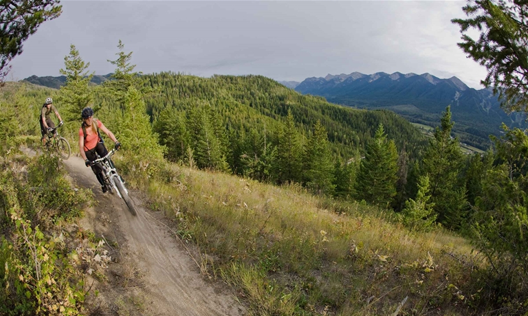Mountain biking Castle Mountain trails