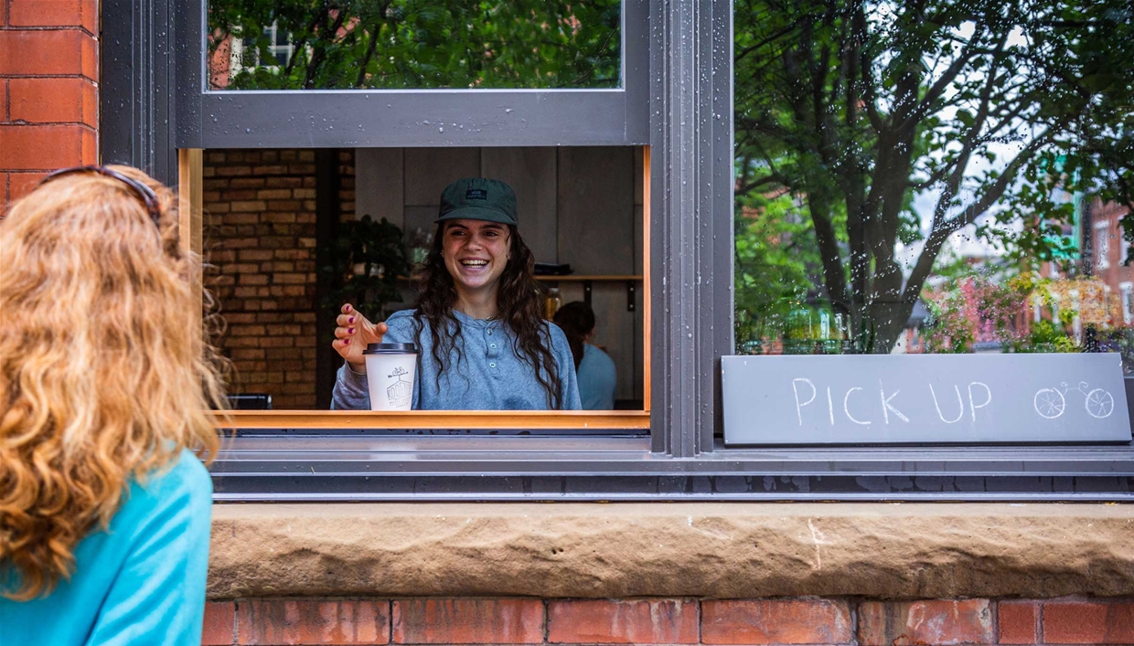 Window pickup at Rooftop Roasters