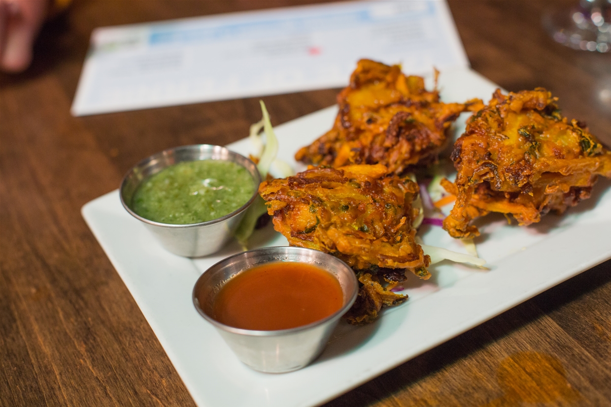 Mixed vegetable Pakoras make an ideal starter