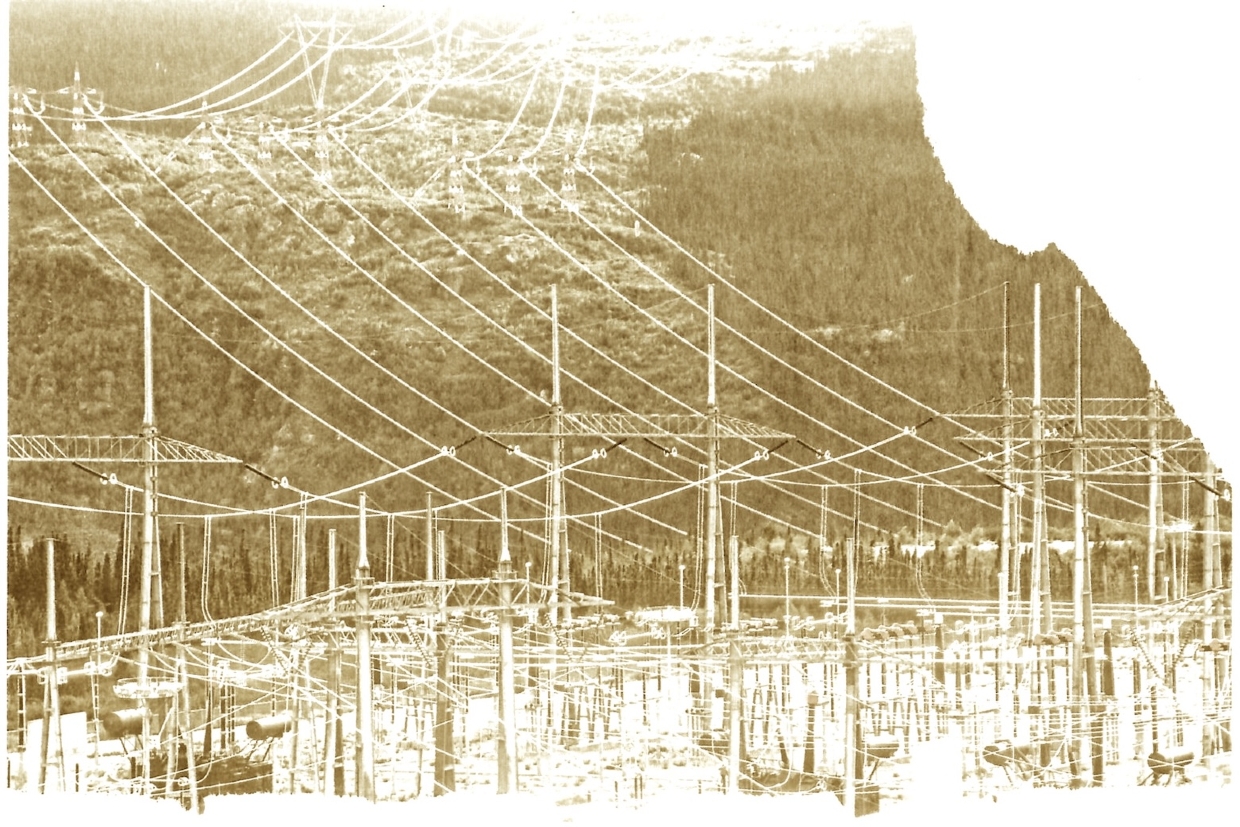 Power Lines - mixed media by Beth Gallup