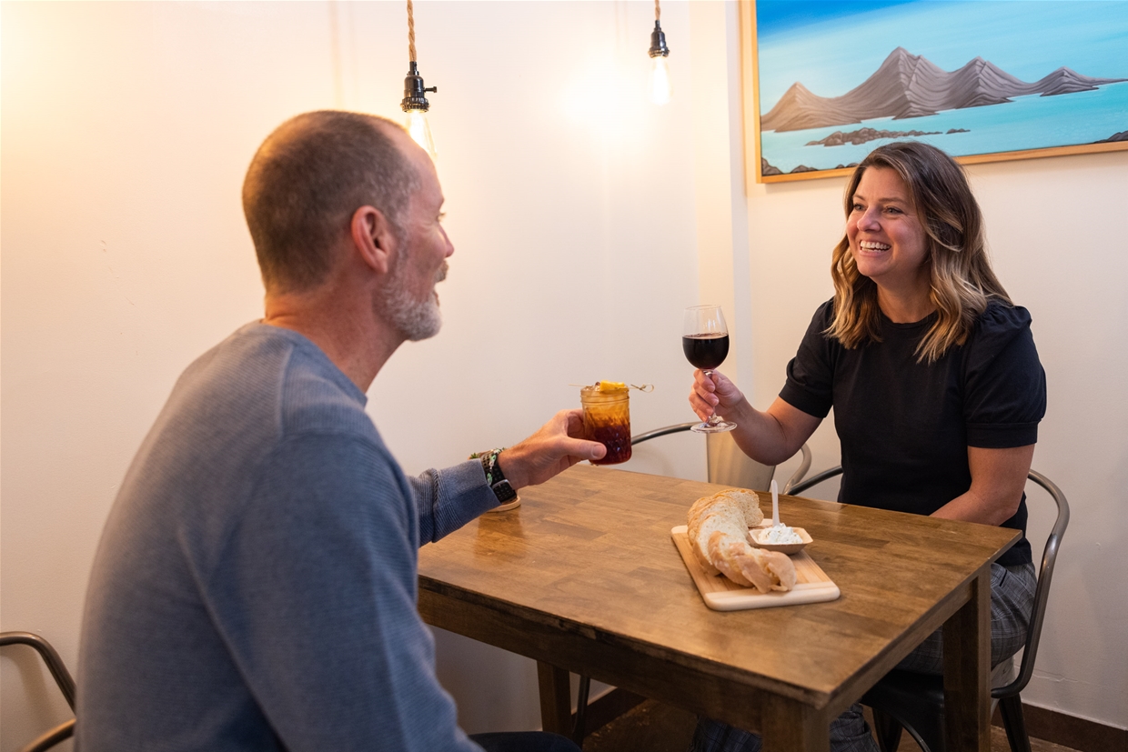 Wine, cocktails and cheese charcuterie platters available from lunch until early evening