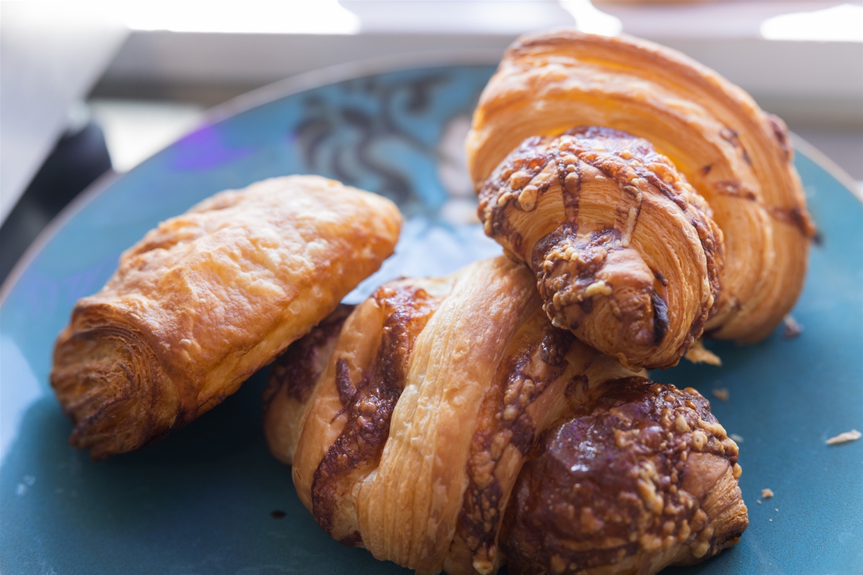 Fresh, light and flaky pastries