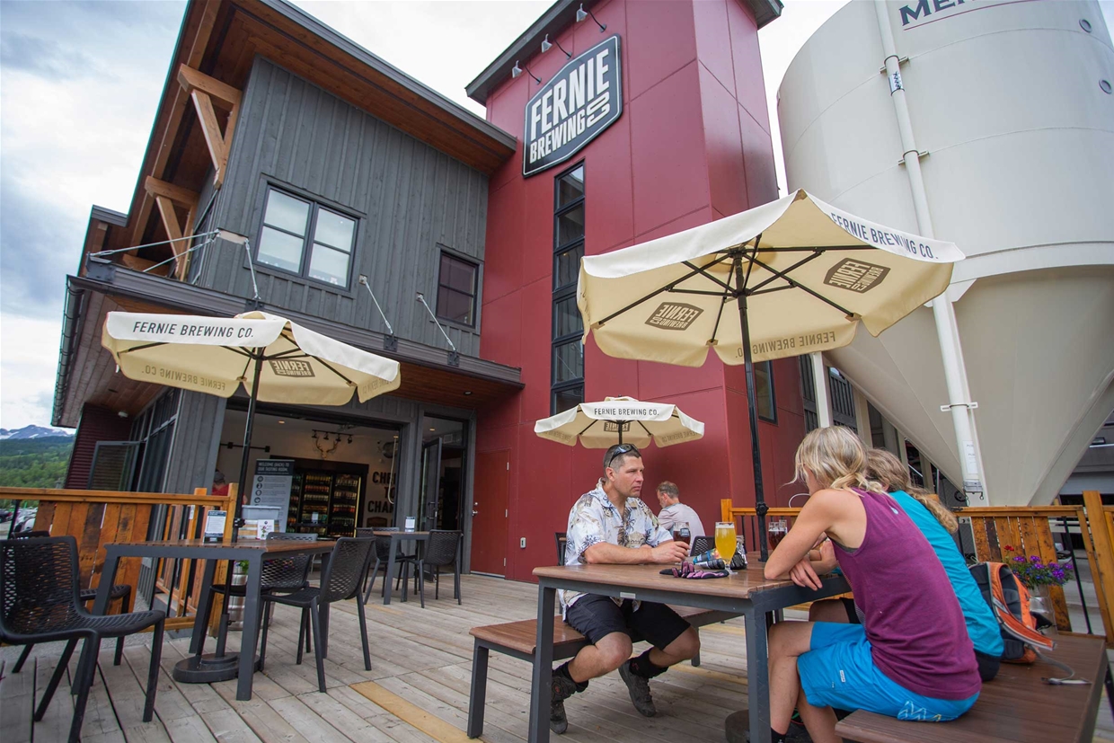 Patio season at Fernie Brewing Co