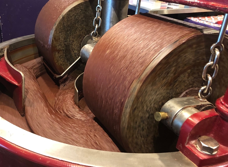 Old fashioned stone grinding machines