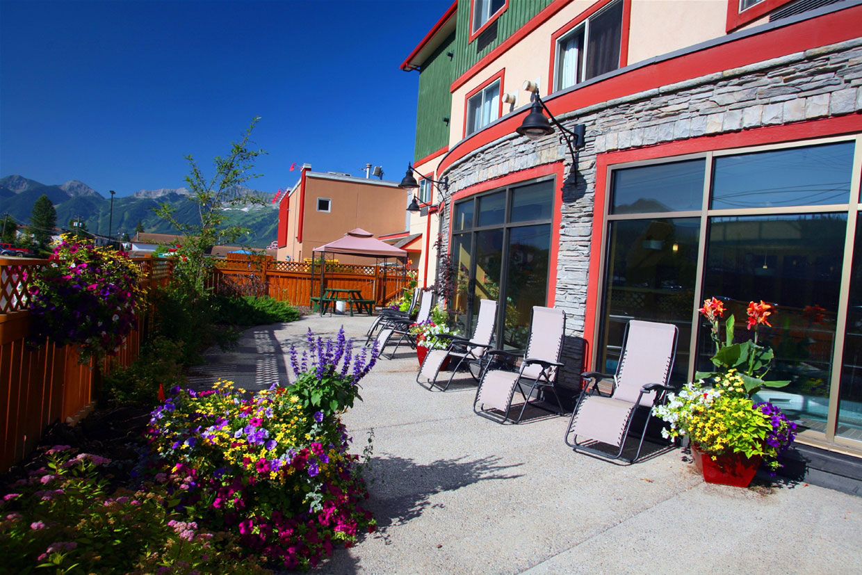 Soak up the morning sun on our private back patio