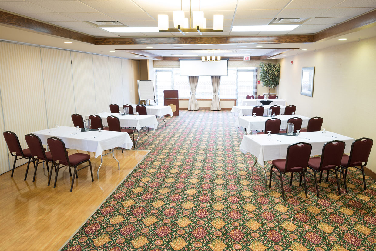 Classroom set-up in the Mount Proctor Room