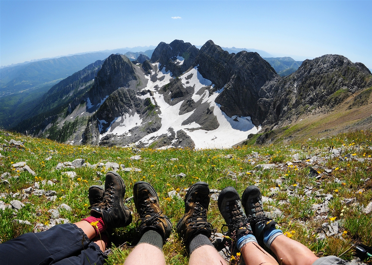 Enjoying the views at Island Lake Lodge