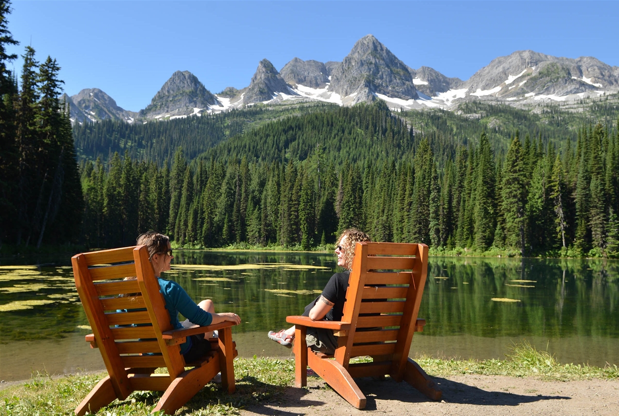 Relaxing at Island Lake Lodge