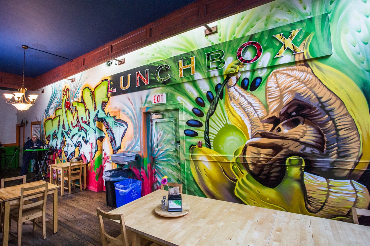 Urban art inspired interior