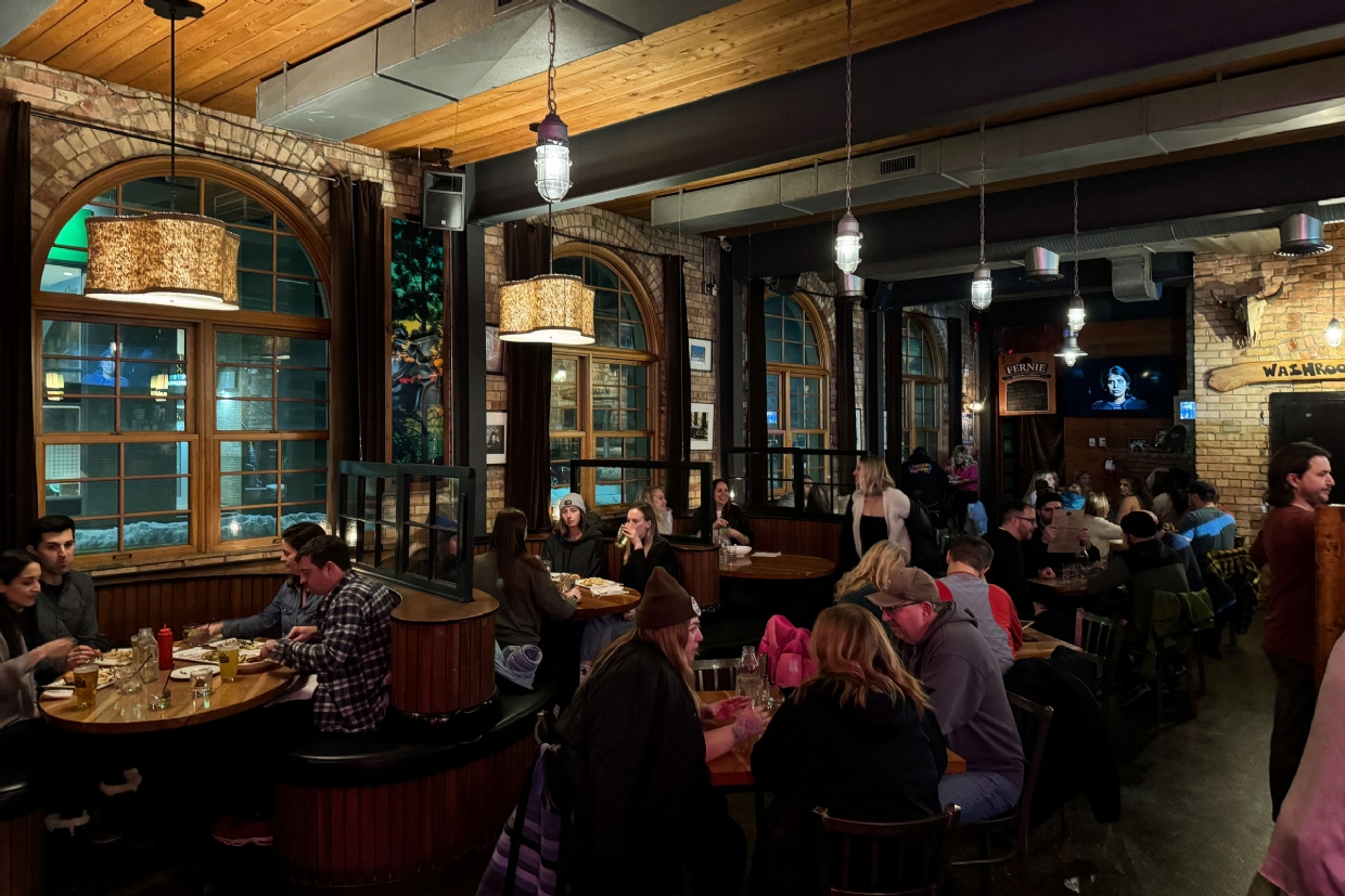 Dining at the Brickhouse, in downtown Fernie